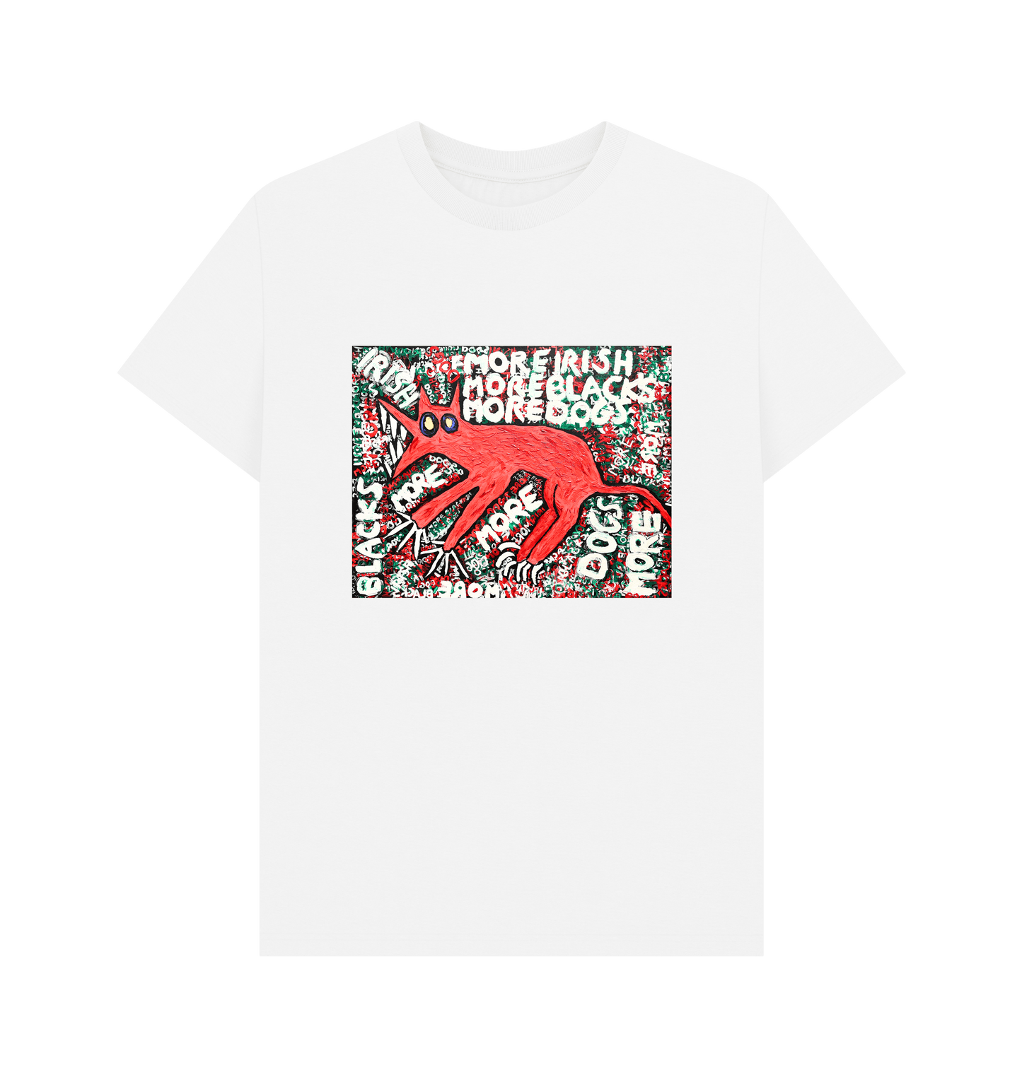 White Printed T-shirt Front