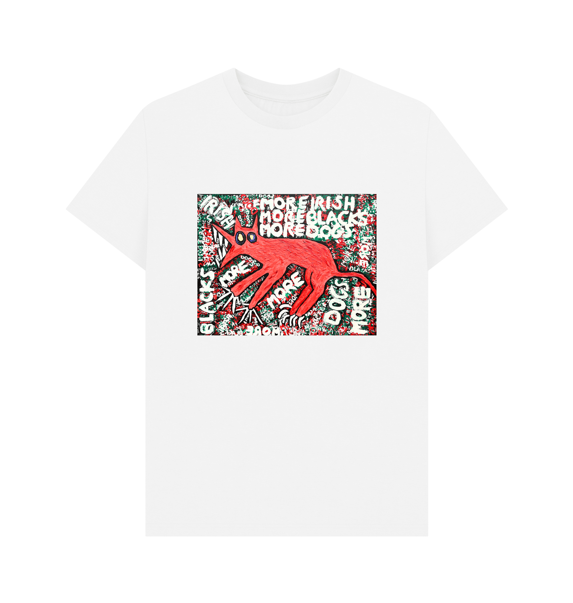 White Printed T-shirt Front