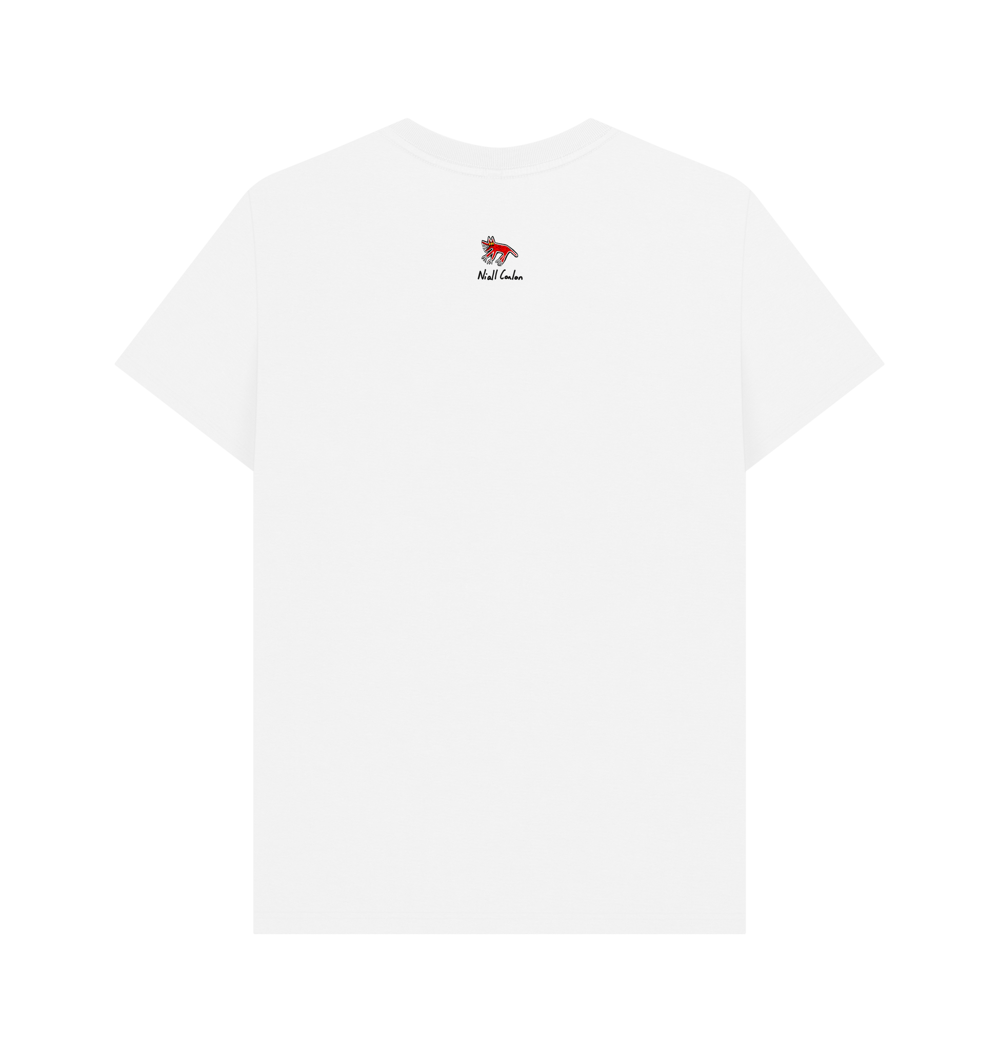 White Printed T-shirt Back