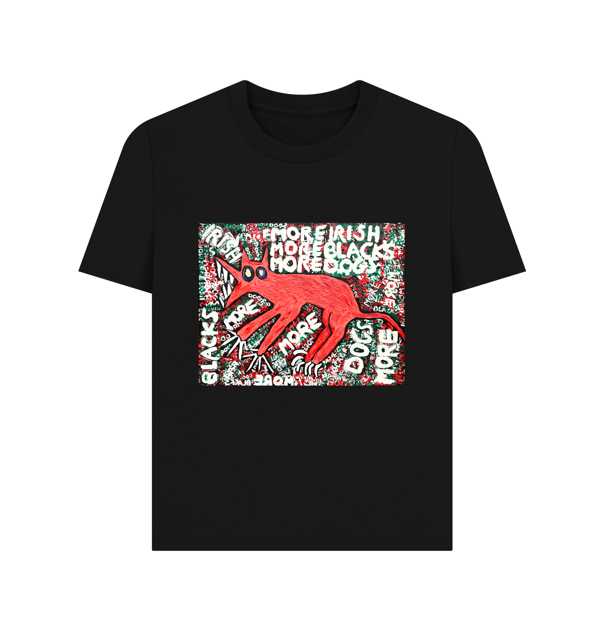 Black Printed T-shirt Front