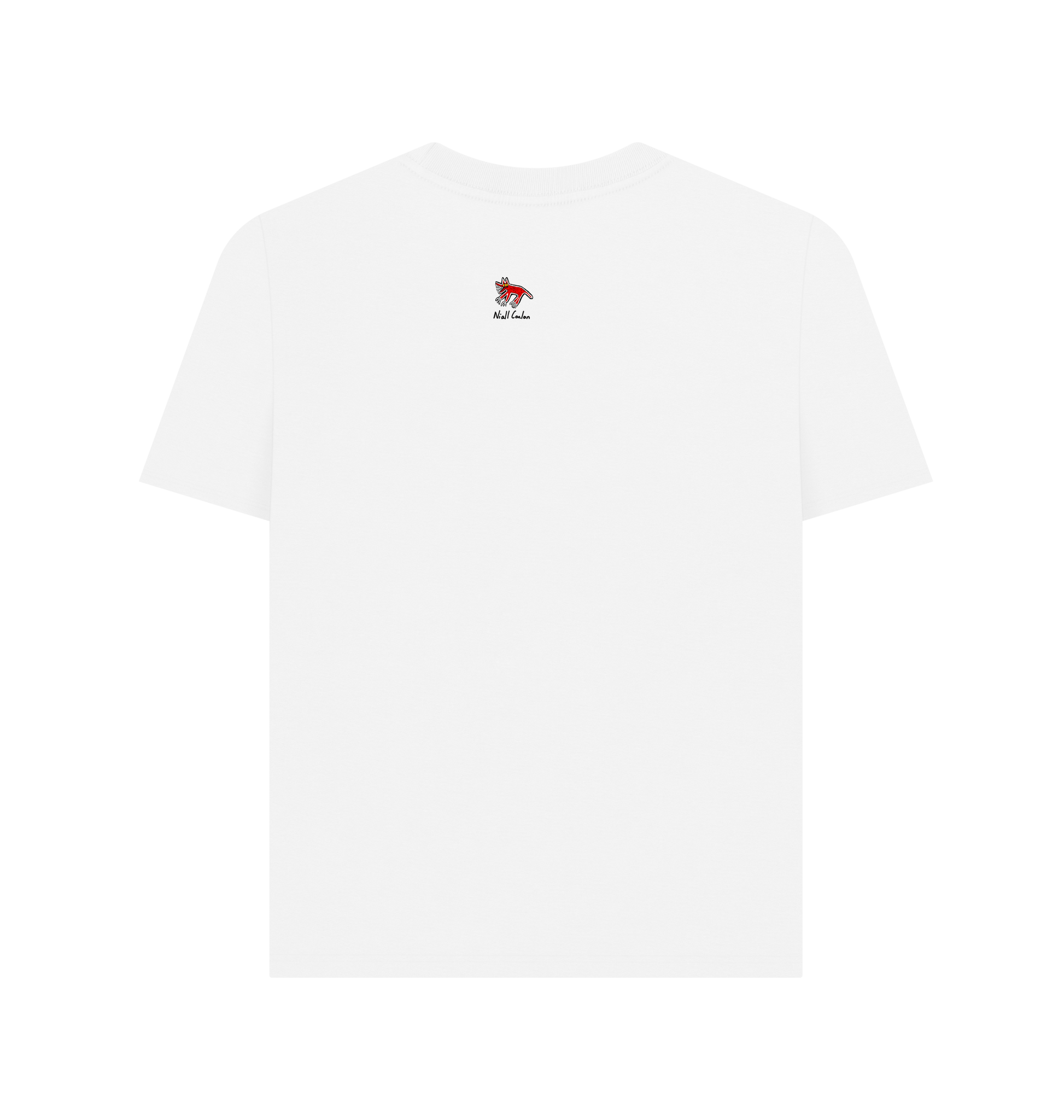 White Printed T-shirt Back