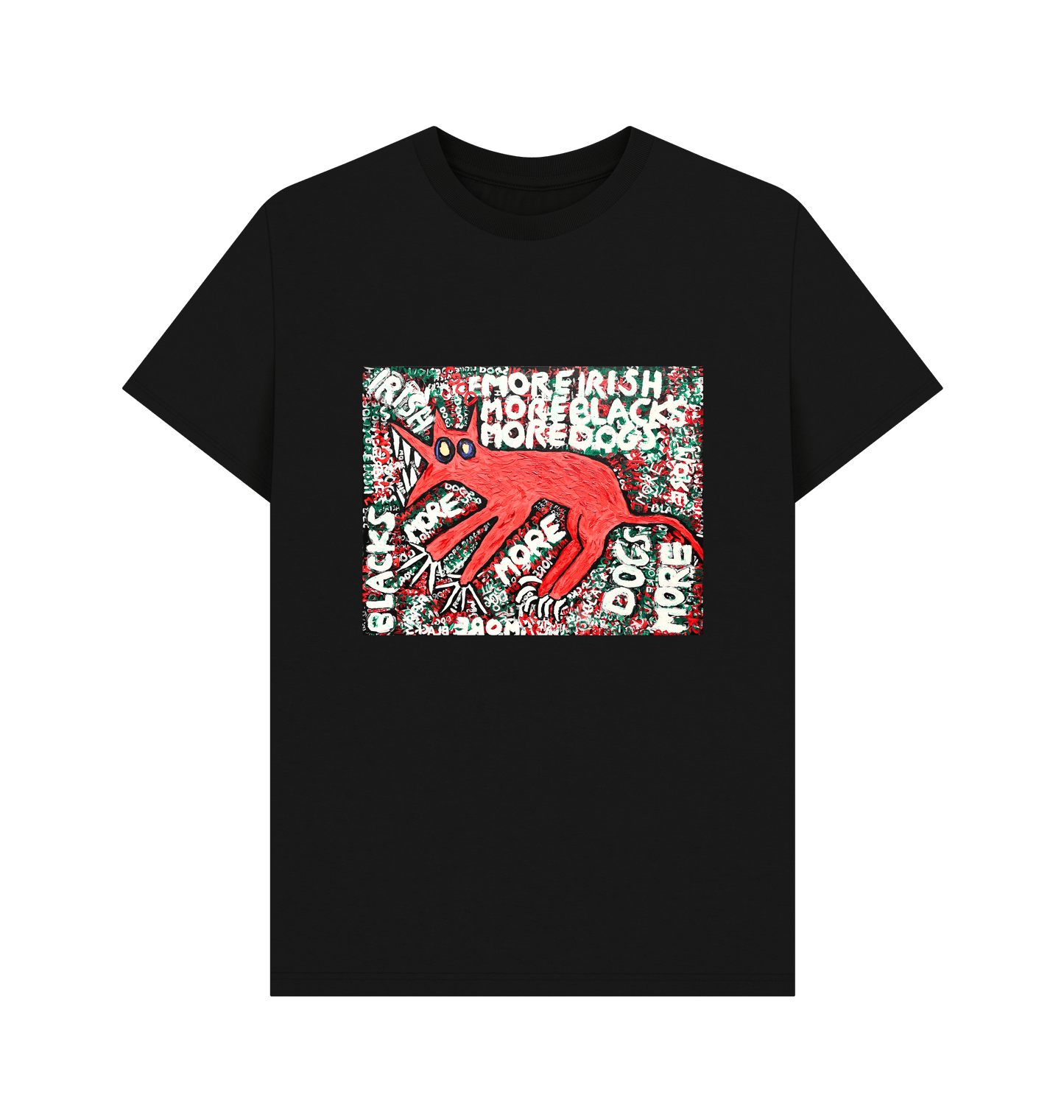 Black Printed T-shirt Front