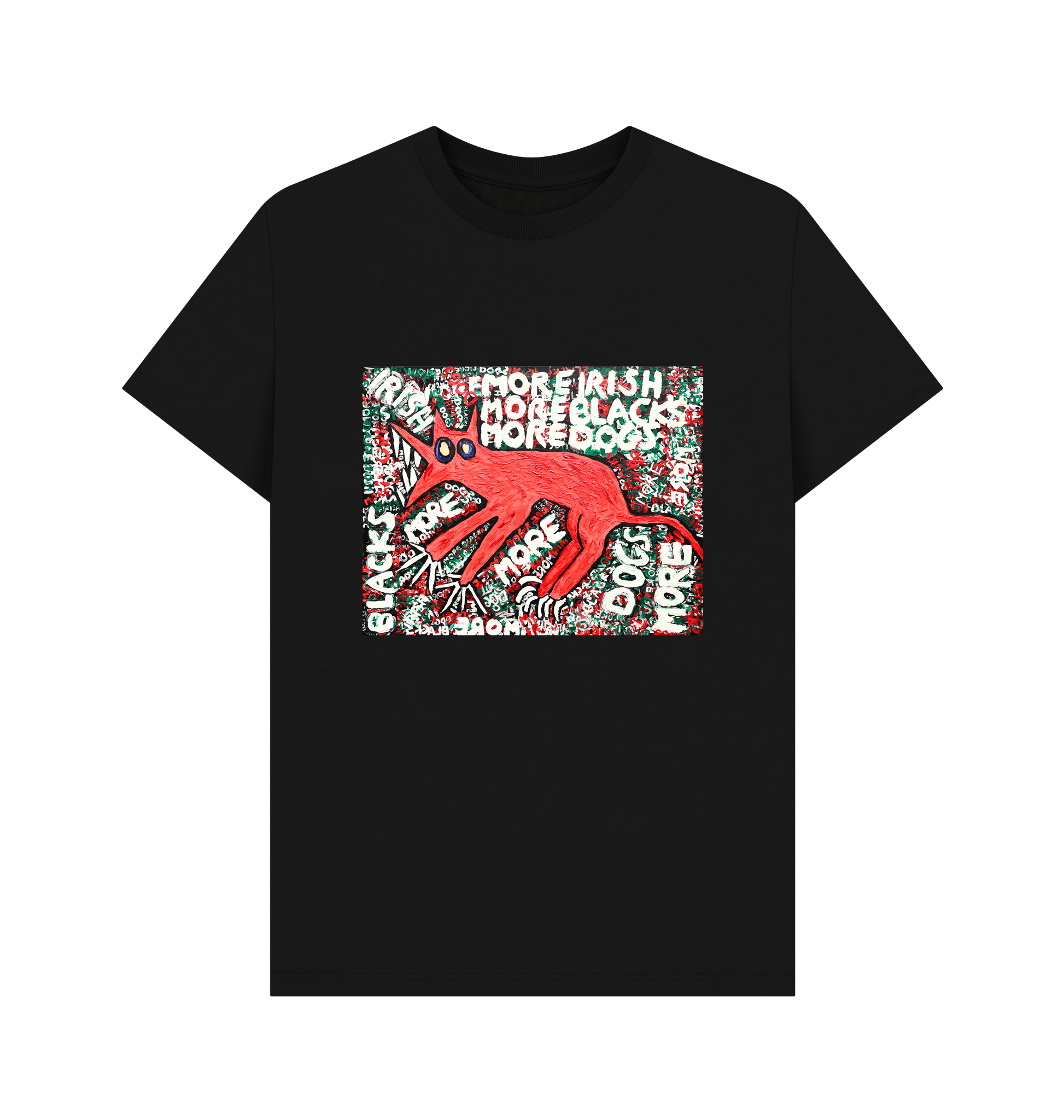 Black Printed T-shirt Front