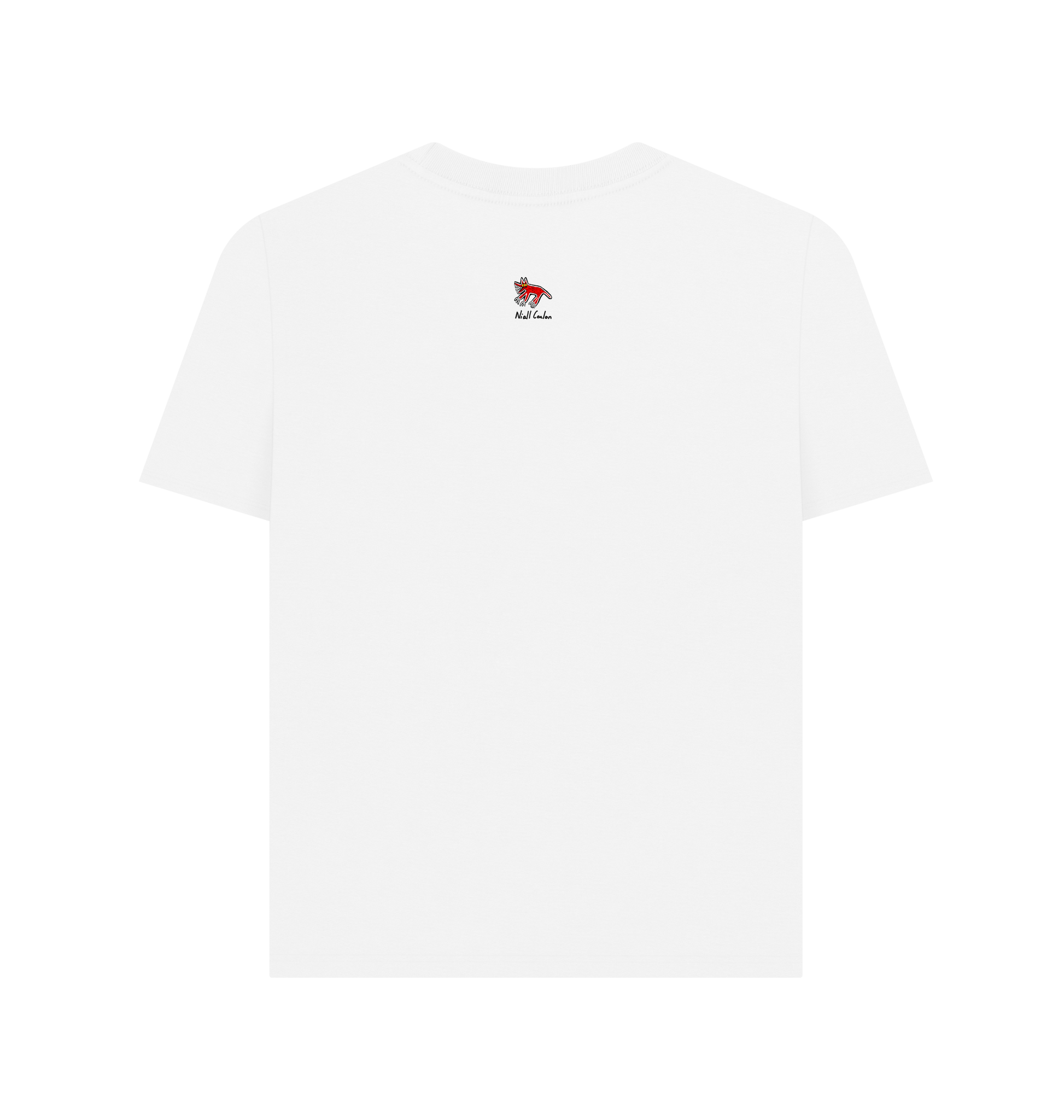 White Printed T-shirt Back