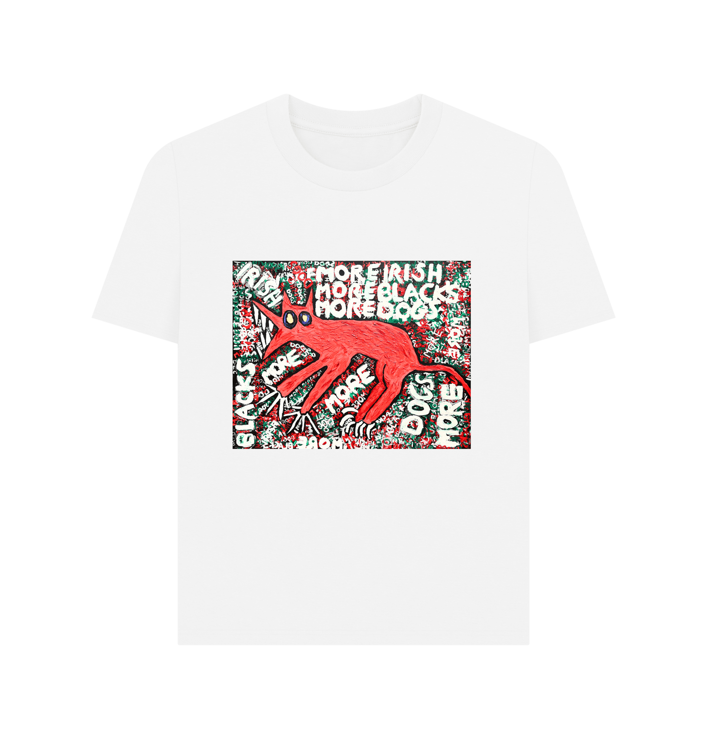 White Printed T-shirt Front