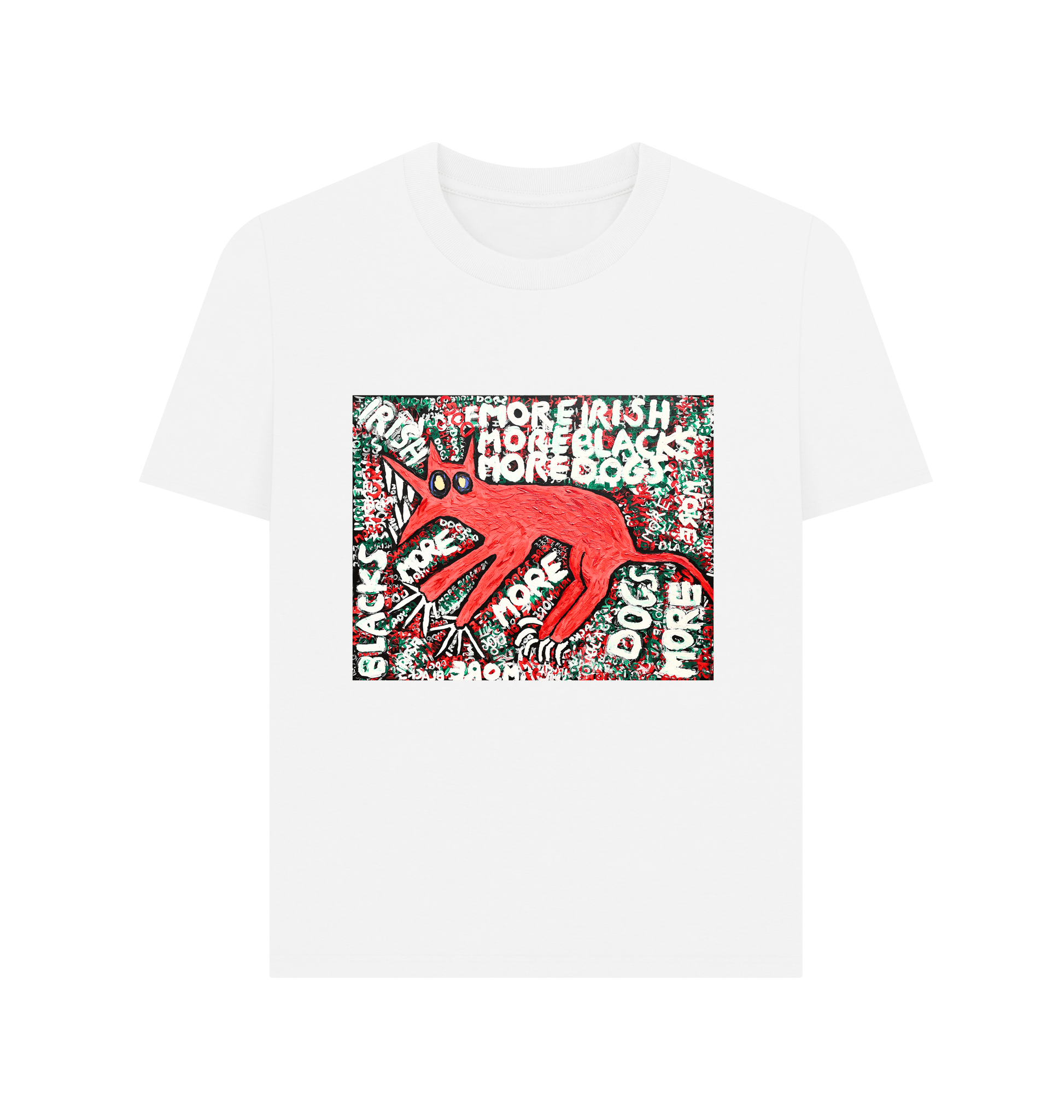 White Printed T-shirt Front