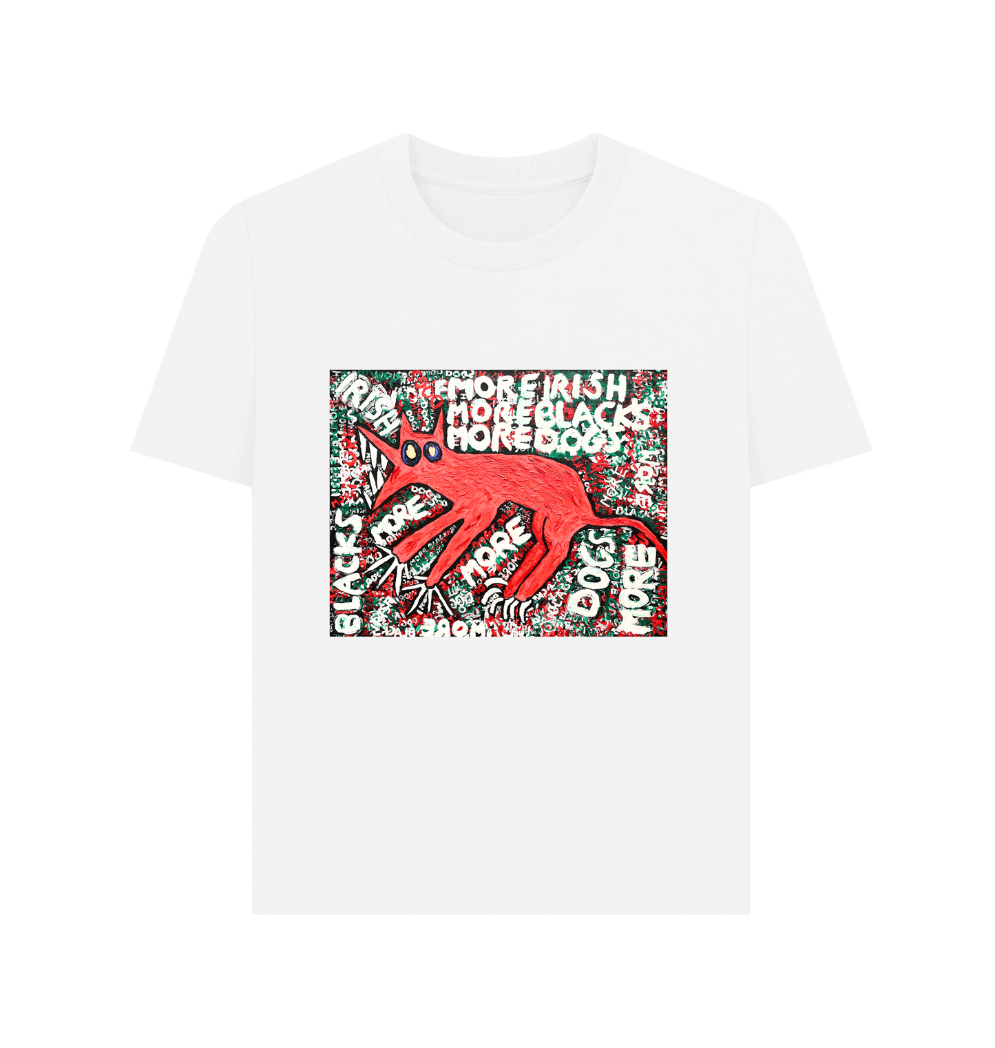 White Printed T-shirt Front