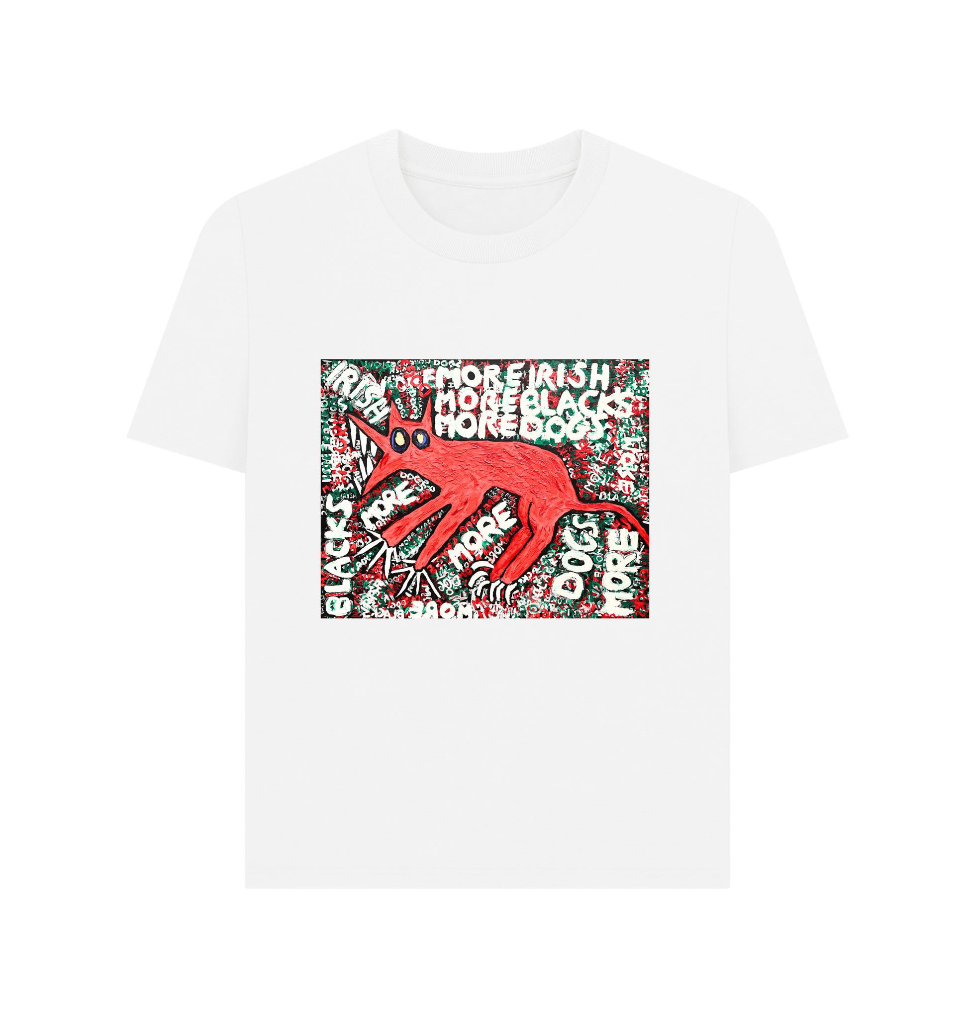 White Printed T-shirt Front